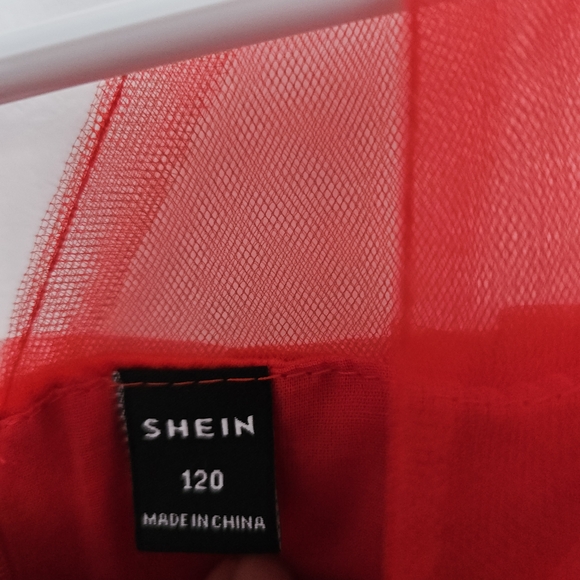 SHEIN Bold Red Mesh Fabric - Picture 3 of 3